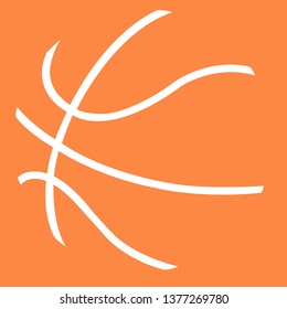 basketball ball simple flat icon