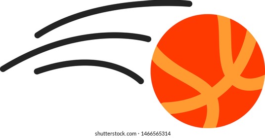 Basketball ball simple illustration on white background