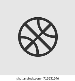 Basketball ball simple isolated vector icon eps 10.