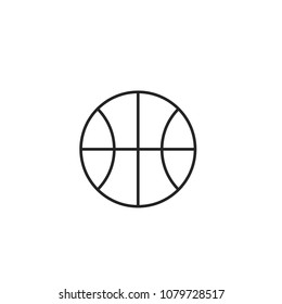 Basketball Ball Simple Line Vector Icon