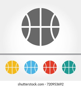 Basketball Ball Single Icon Vector Illustration