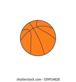 basketball ball solid icon, sport, vector graphics, a colorful linear pattern on a white background, eps 10.