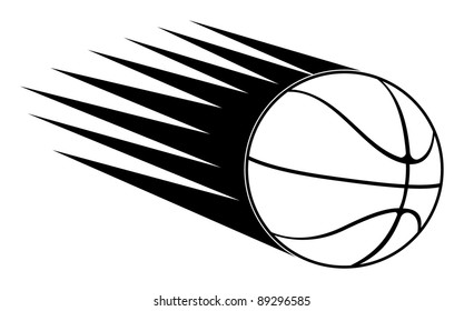 basketball ball in speed