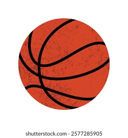 Basketball ball. Sport equipment. Vector illustration.