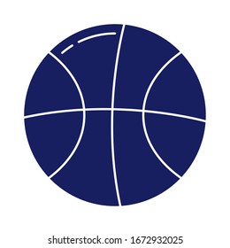 basketball ball sport, silhouette style icon vector illustration design
