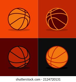 Basketball Ball Sports Rubber Shoot Hoops Logo Icon Symbol Vector
