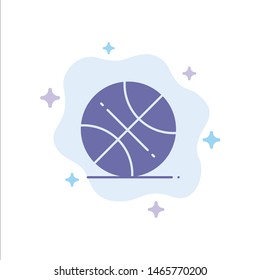 Basketball, Ball, Sports, Usa Blue Icon on Abstract Cloud Background. Vector Icon Template background