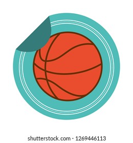 basketball ball sticker