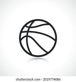 basketball ball thin line icon