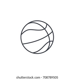 Basketball ball thin line icon. Linear vector illustration. Pictogram isolated on white background