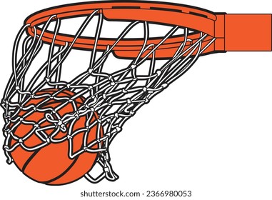 Basketball Net Vector Art & Graphics