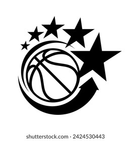 Basketball ball tournament icons. Symbol or emblem. vector illustration