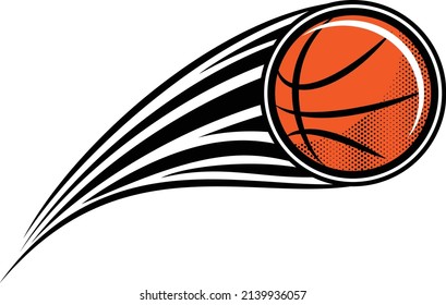 Orange Basketball Ball with Pimples and Shadow. Realistic Vector  Illustration. Isolated on White Background. Stock Vector