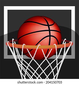 Basketball ball, vector