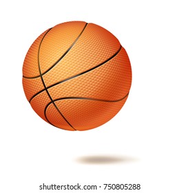 Basketball Ball Vector. Classic Orange Ball. Illustration