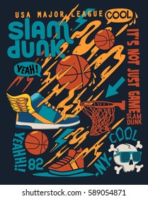 Basketball ball vector design for tee