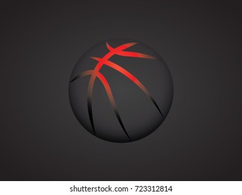 basketball ball vector drawing