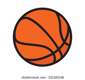 Basketball ball vector icon