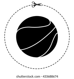 basketball ball vector icon