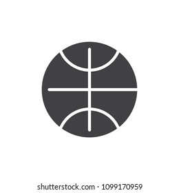 Basketball ball vector icon. filled flat sign for mobile concept and web design. Basket ball simple solid icon. Symbol, logo illustration. Pixel perfect vector graphics