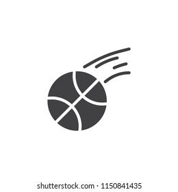 Basketball ball vector icon. filled flat sign for mobile concept and web design. Sport simple solid icon. Symbol, logo illustration. Pixel perfect vector graphics