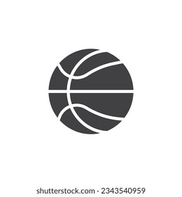 Basketball ball vector icon. filled flat sign for mobile concept and web design. Basketball sport glyph icon. Symbol, logo illustration. Vector graphics