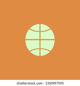 Basketball ball vector icon. flat design