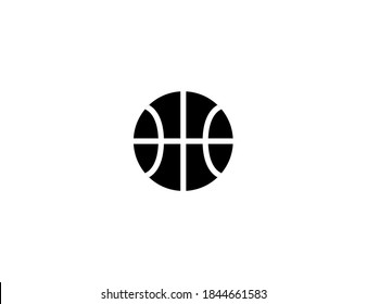 Basketball ball vector icon. Isolated Basketball ball illustration