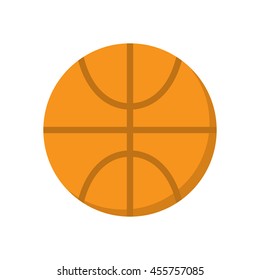 Basketball ball vector icon isolated on white background. Basket ball illustration.