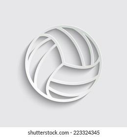 basketball ball - vector icon with shadow on a grey background