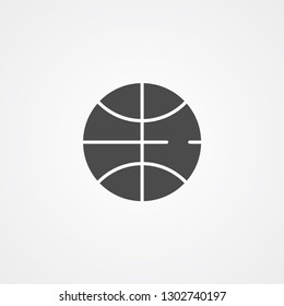 Basketball ball vector icon sign symbol