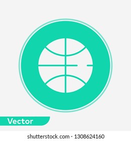 Basketball ball vector icon sign symbol