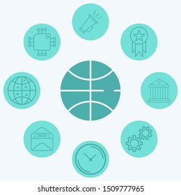 Basketball ball vector icon sign symbol