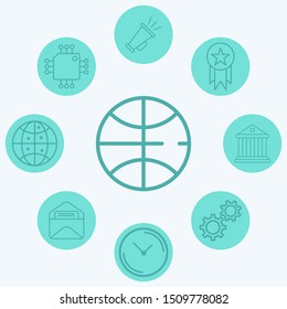 Basketball ball vector icon sign symbol