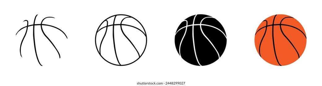 Basketball ball vector icons. Basketball ball icon