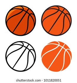 Basketball ball. Vector illustration. Basketball icon