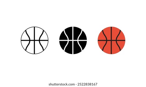 Baloncesto. Ilustración vectorial. Icono de baloncesto