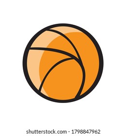 Basketball ball vector illustration isolated on a white background in EPS10