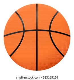 Basketball ball. Vector illustration isolated on white background