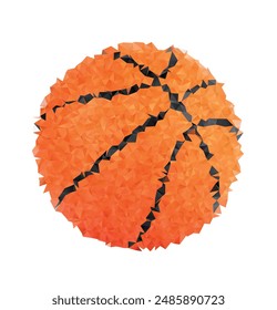 Basketball ball from vector poligons