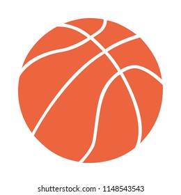 Basketball ball vector  simple clean design logo  brand white normal lines orange white