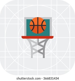 Basketball balland hoop