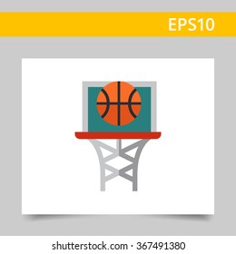 Basketball balland hoop