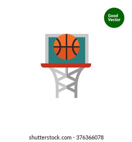 Basketball balland hoop