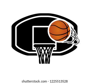 basketball balloon with basket board