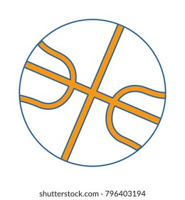 basketball balloon isolated icon