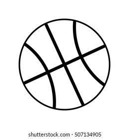 basketball balloon isolated icon vector illustration design