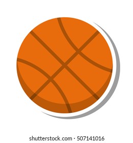 basketball balloon isolated icon vector illustration design