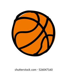 basketball balloon isolated icon vector illustration design