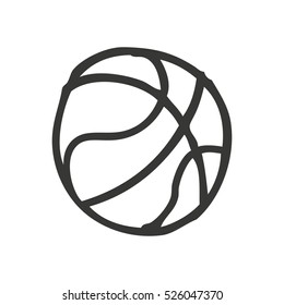 basketball balloon isolated icon vector illustration design